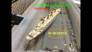 Britannic and Titanic models sink in reverse