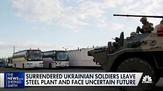 Ukrainian soldiers leave Mariupol steel plant in Russian capitivity