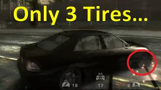 NFS Most Wanted ONLY 3 TIRES Police Chase Escape