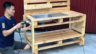 DIY Wood Pallet Kitchen Furniture Ideas - Kitchen Design with Wooden Pallet