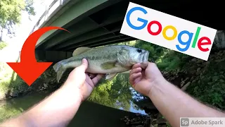 Google Maps Helped me catch this Bass! - (Creek Fishing)