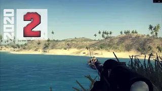 Battlefield 2 L96A1 - long range sniping at Wake island (2x headshot)