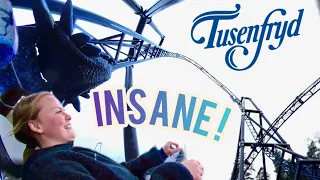 THIS ROLLER COASTER IS INSANE ! TUSENFRYD 2024 and POVs !