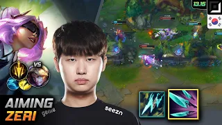 Aiming Zeri Adc Build Navori Quickblades Lethal Tempo - LOL KR Master Patch 13.15