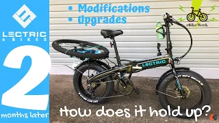 Lectric XP 28mph Folding eBike | Modifications and Upgrades | 2 Months later