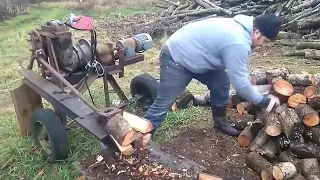 Amazing Automatic Homemade Firewood Processing Machines, Powerful Wood Splitting Machines Working