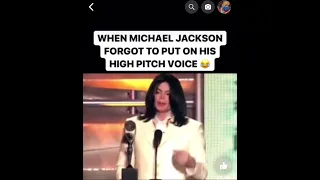 When Michael Jackson forgot to put on his high pitch voice🤣