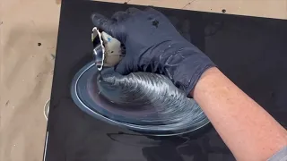 TRY THIS!!! Wing Pour🪽, Fluid Acrylic Painting Tutorial, DIY Art 🎨🧑‍🎨 Pouring Coast to Coast ❤️