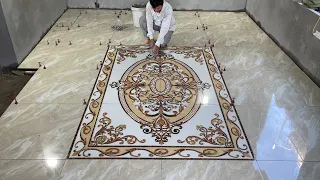 Amazing Techniques Construction For Living Room Floor With Large Format Ceramic Tiles 80 x 80 cm