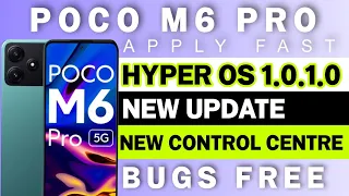 NEW Xiaomi Hyperos Update For Poco M6 Pro Indian Users | Android 14 Stable Update New Control Centre