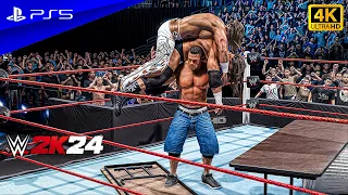 WWE 2K24 - John Cena vs. Triple H vs. Shawn Michaels | Triple Threat Extreme Rules | PS5™ [4K60]