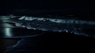 Deep Sleep with Rolling Ocean Waves and Black Screen | Dark Screen Sleep with Soothing Sea Waves
