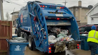 Republic Services Mack LR McNeilus Rear Loader Garbage Truck Packing Wet Trash