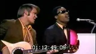 Glen Campbell and Stevie Wonder