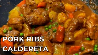 Pork Ribs caldereta | Pork Stew Filipino Style