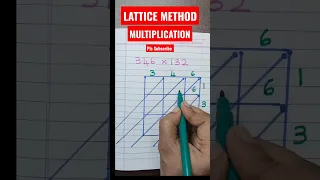 Lattice Multiplication in 2 Sec | Lattice 3×3 digits Multiplication| #shorts #maths #shorts #lattice