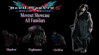 【Devil May Cry 5】V Moveset Showcase All Familiars, Abilities, Provocations & Checkmates