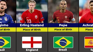 PLACE OF BIRTH OF FAMOUS FOOTBALL PLAYERS