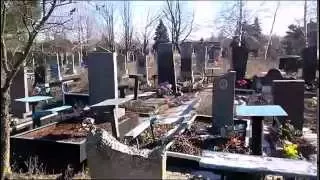 докучаевск. 14.02.2015г. укрвермахт уничтожает городское кладбище