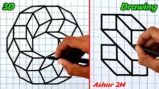 Easy 3D Drawings on Graph Paper