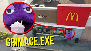 DRONE CATCHES GRIMACE AT HAUNTED MCDONALD'S!! (HE CAME AFTER US)