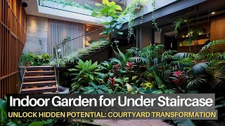 Unlock Hidden Potential: Lush Indoor Garden Ideas for Under Staircase Courtyard Transformation