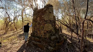 RUINS OF 195 YEAR OLD PLANTATION AND OLDEST MARKED GRAVE IN ROUGH EDGE