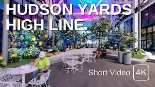 NEW YORK CITY Walking Tour (4K) HUDSON YARDS - HIGH LINE (Short Video)