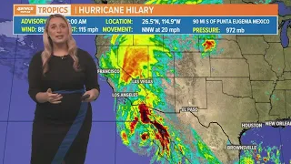 Hurricane Hilary Sunday update: Rain, gusty winds could spell problems