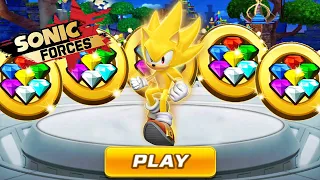 Super Sonic New Upgraded Level 6 - Sonic Forces Speed battle - 49 Characters Unlocked Gameplay