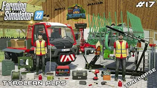 INSTALING DRAG HOSE SYSTEM ON THE SLURRY TANKER | Tyrolean Alps | Farming Simulator 22 | Episode 17