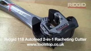 RIDGID 118 (32573) Autofeed 2-in-1 Racheting Cutter Demo