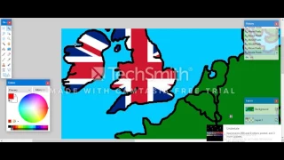 1914 Europe Flag map speed art