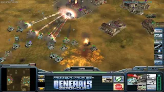 C&C Generals - Zero Hour: 1 vs. 7 - Laser vs. 7 Hard Infantry (Destruction Station)