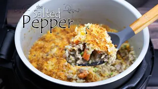 Cheesy Ground Beef & Rice Casserole ~Ninja Foodi Recipe