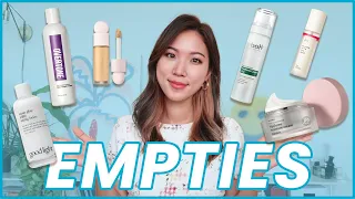 Let’s go through my beauty empties 👀  repurchase or not??? 🤔 #skincare #makeup #haircare