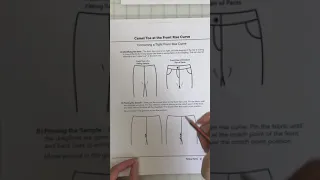 Camel Toe at the Front Rise - Correcting a Tight Front Rise Curve on a sewing pattern