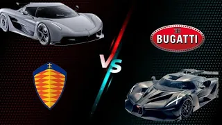 Bugatti Bolide VS Koenigsegg Jesko Absolut | Comparison Video 😱 | #mrhuyt #car #versus