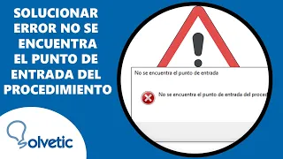 Solucionar error no se encuentra el punto de entrada del procedimiento