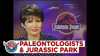 Two paleontologists  react to the dinosaurs in Jurassic Park, 1993