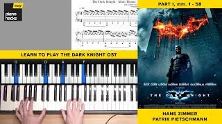 The Dark Knight - Piano Sheet Music Tutorial (Part 1, mm. 1 to 58) #SchoolOfHardReps