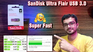 Sandisk Ultra Flair USB 3.0 Flash Drive - Full Review - Speed Test - USB 3.0,USB 2.0 - Pros & Cons