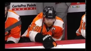 Philadelphia Flyers Fans litter ice