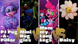 PJ Pug-A-Pillar Vs Mini Huggies Vs Mommy Long Legs Vs Daisy | Smash Colors 3D - Magic Jump