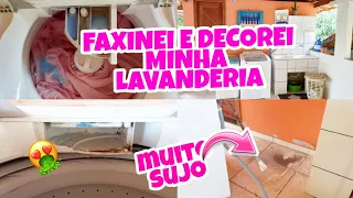 FAXINA NA LAVANDERIA/ESTAVA MUITO SUJO🤮/LAVEI TODO O TERRAÇO/FICOU LIMPISSIMO🤩#lavandería #faxina