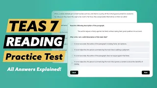 TEAS 7 Reading Practice Test (2024) | 47 Questions Every Answer Explained!