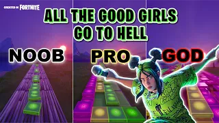 Billie Eilish - all the good girls go to hell - Noob vs Pro vs God (Fortnite Music Blocks)