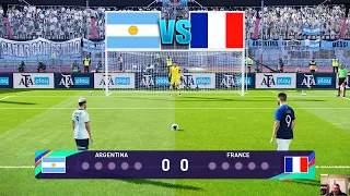 Argentina vs France - Penalty Shootout | Final FIFA World Cup 2022 | Messi vs Mbappé | PES Gameplay