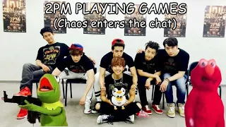 2PM playing games (chaos enters the chat)