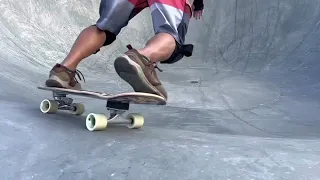 Gratuitous slow-motion snaps on a surfskate